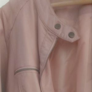 Pink pleather spring jacket